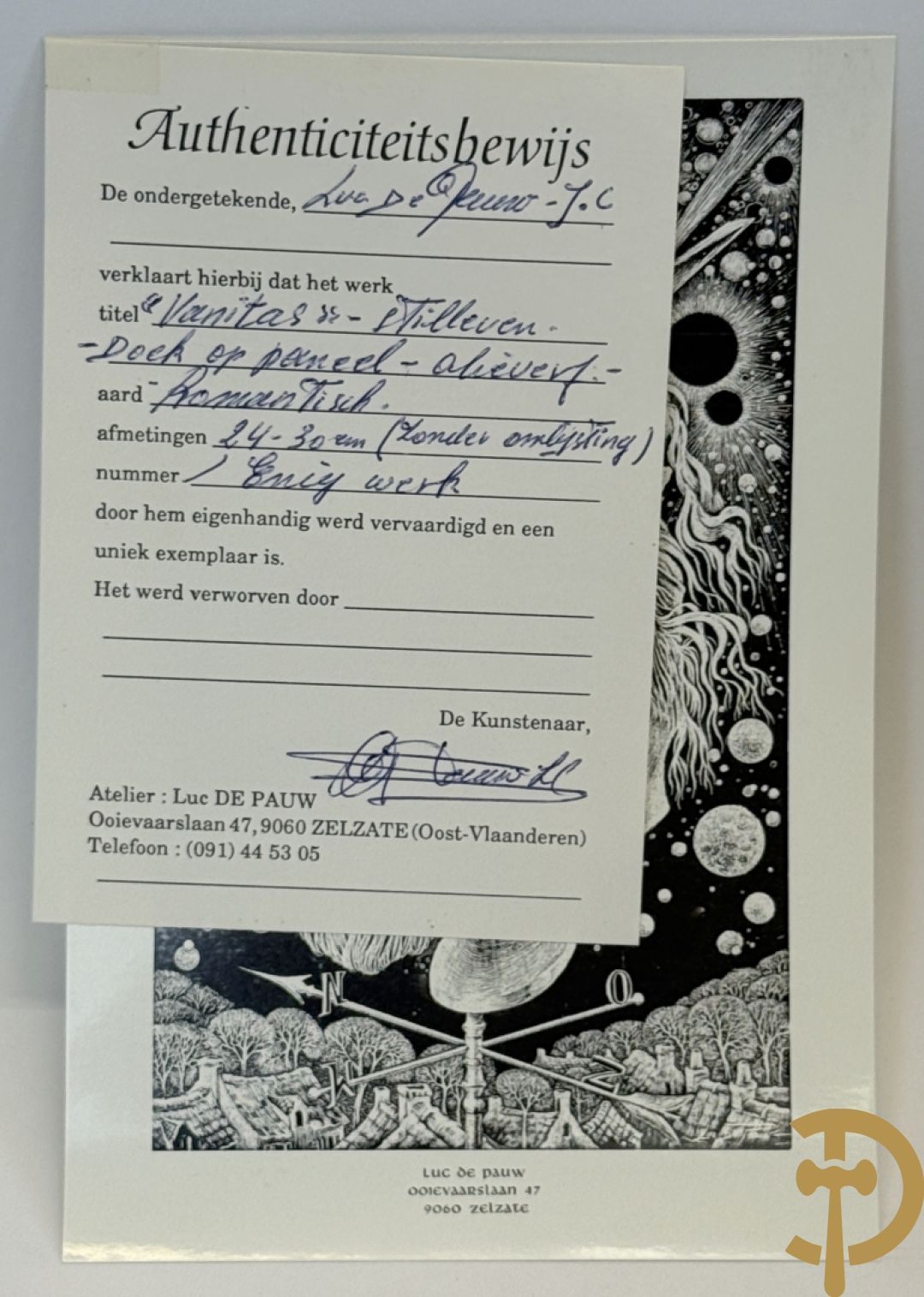 DE PAUW Luc J.C. getekend 