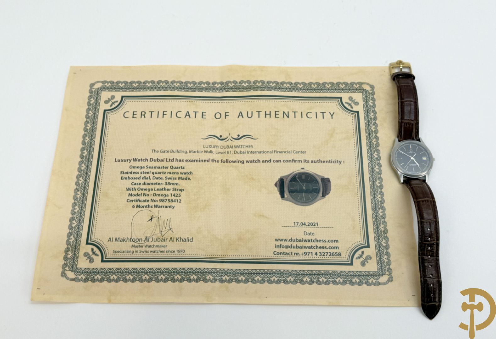 Vintage Omega herenuurwerk Seamaster Quartz, model 1425