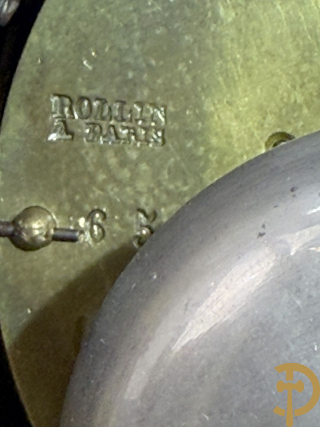 Bronzen pendule met paar cupido