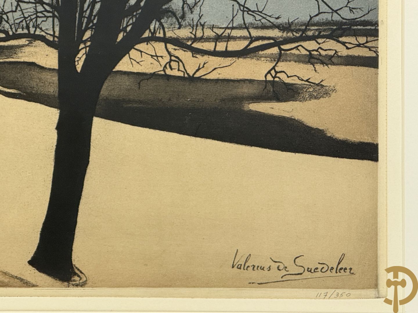 DE SAEDELEER Valerius in de plaat getekend 