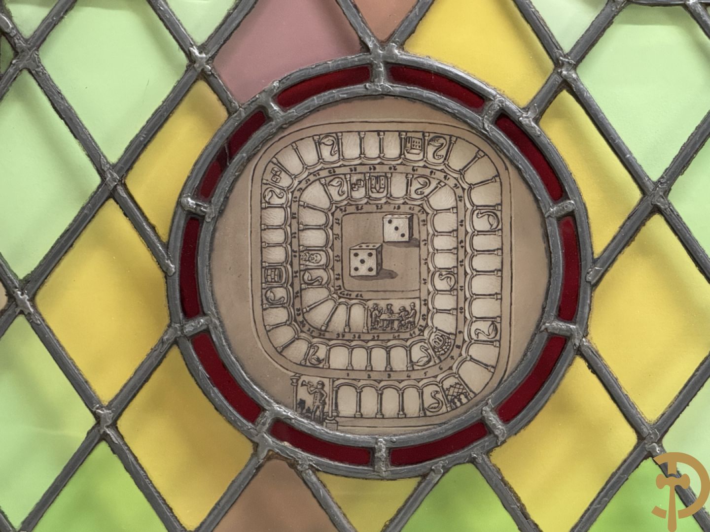 Twaalf loodramen met afbeeldingen van volksspelen