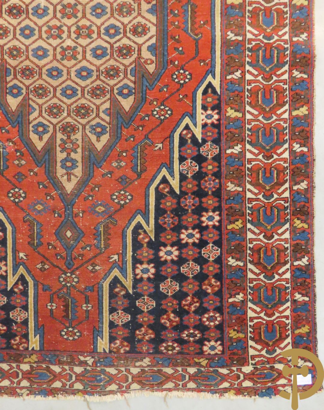 Drie oosterse handgeknoopte tapijten Kaukasus