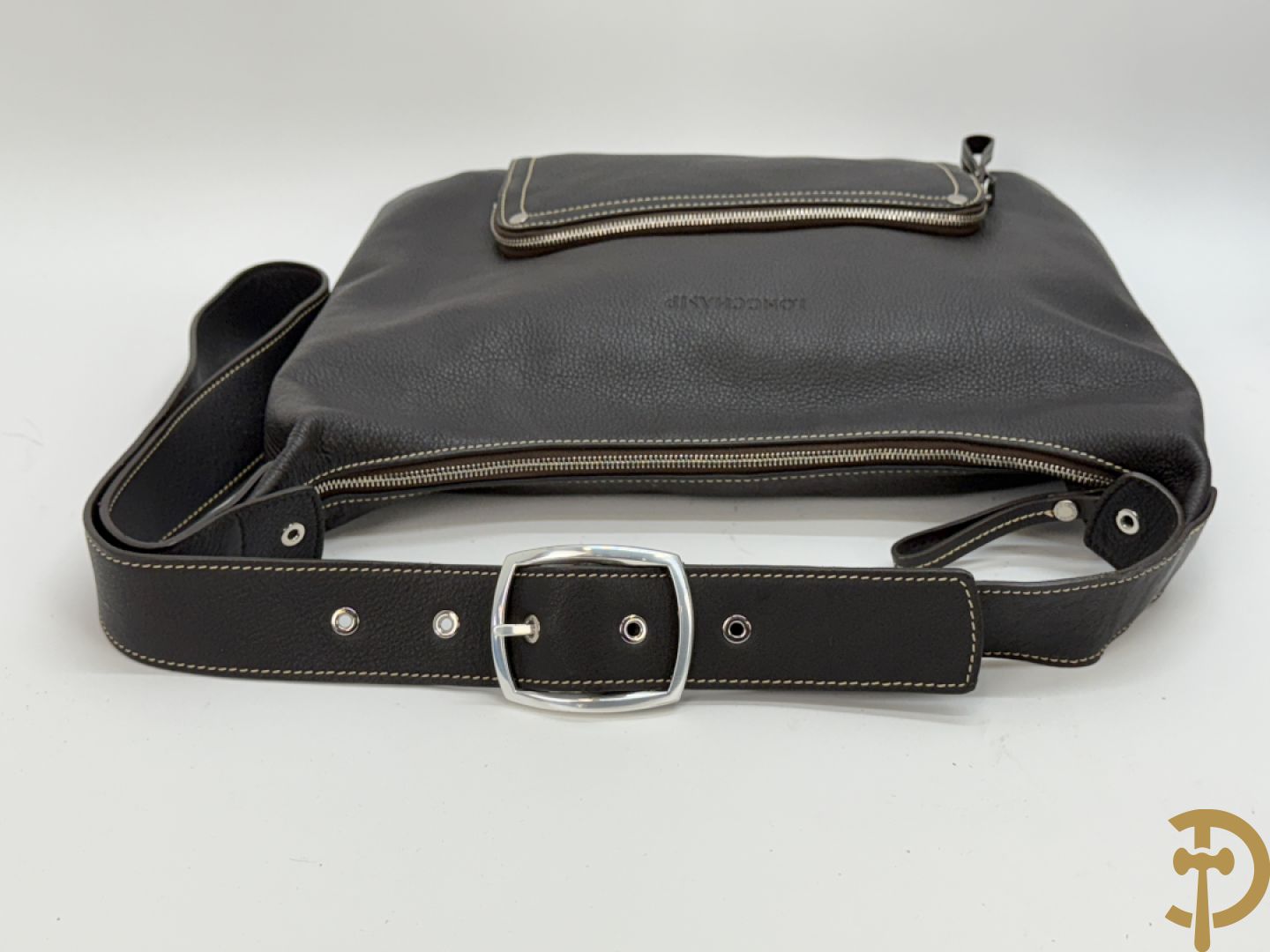 Lederen handtas Longchamp + 2 nylon handtassen Longchamp