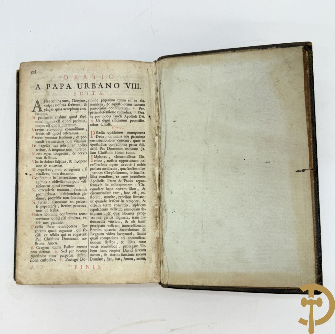 Reeks oude theologische boeken met lederen kaft 17e-18e w.o. Moralis Christiana, Missale Romanum  en Bibliorum Concordantia