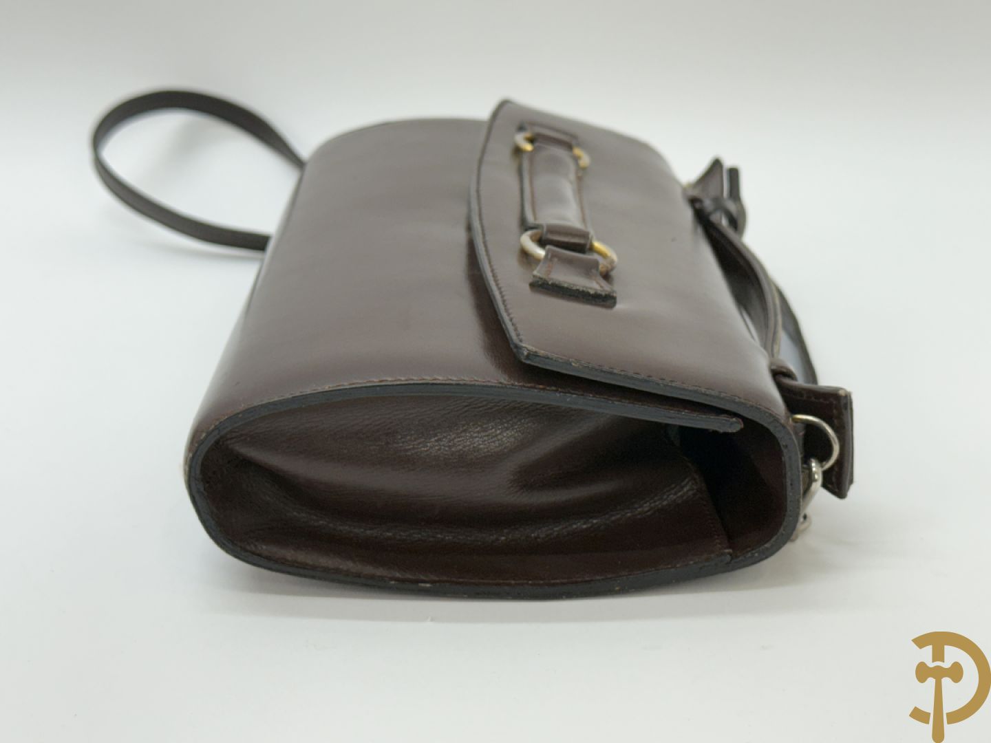 Twee vintage Delvaux handtassen (zwart en bruin) + geldbeugel + lege doosjes