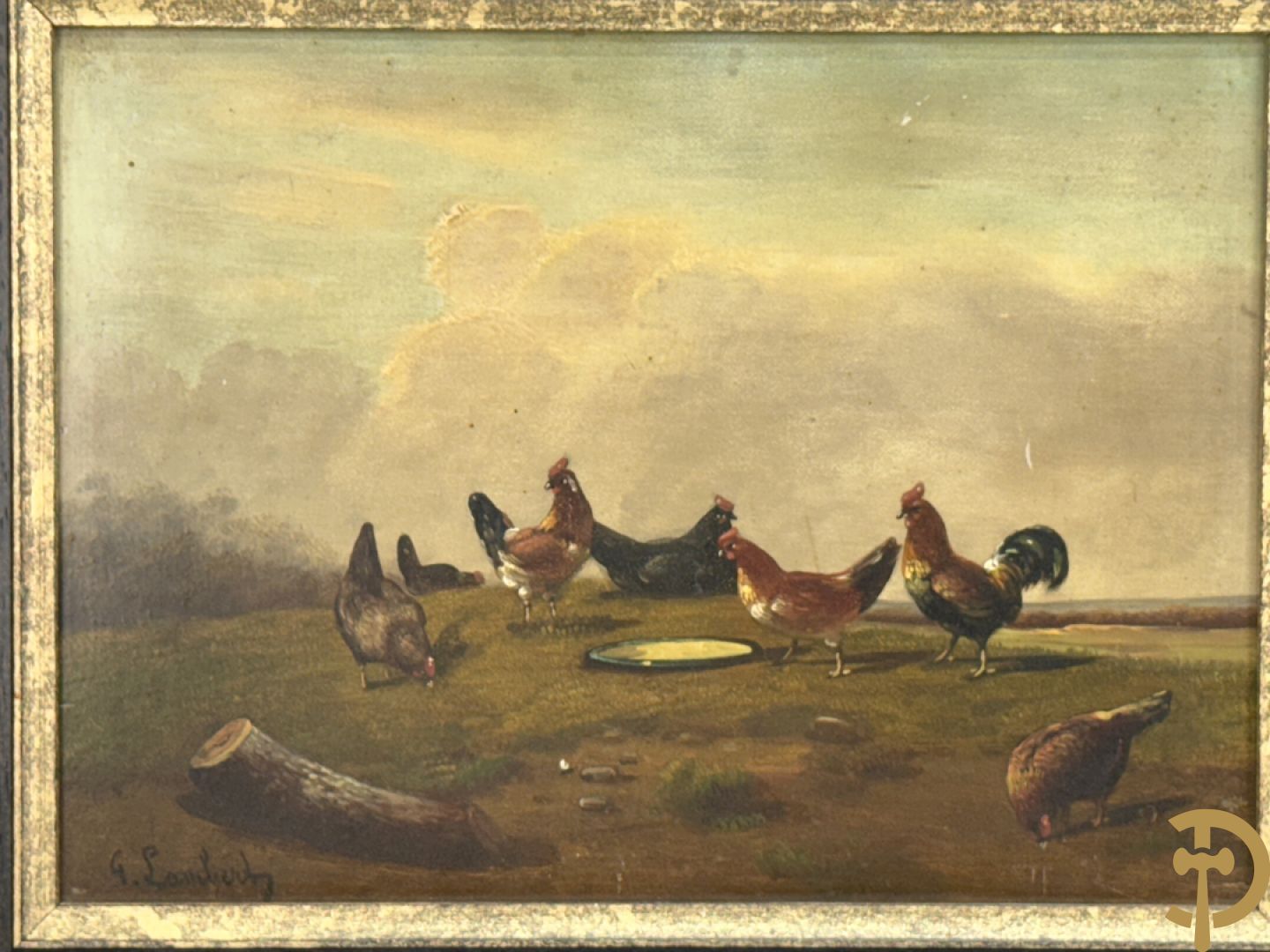 Onleesbaar getekend rechts onder 