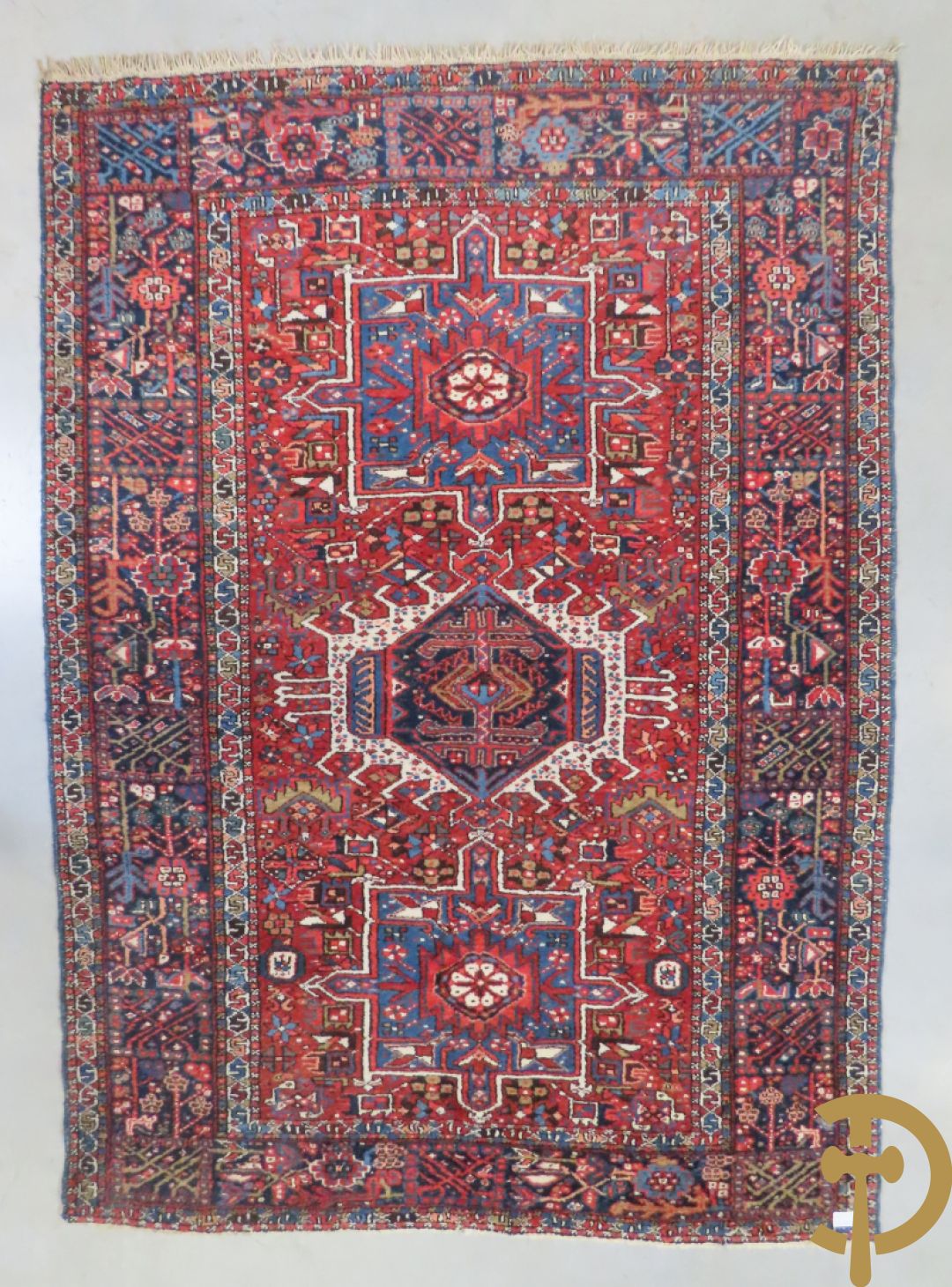 Twee oosterse handgeknoopte tapijten Heriz