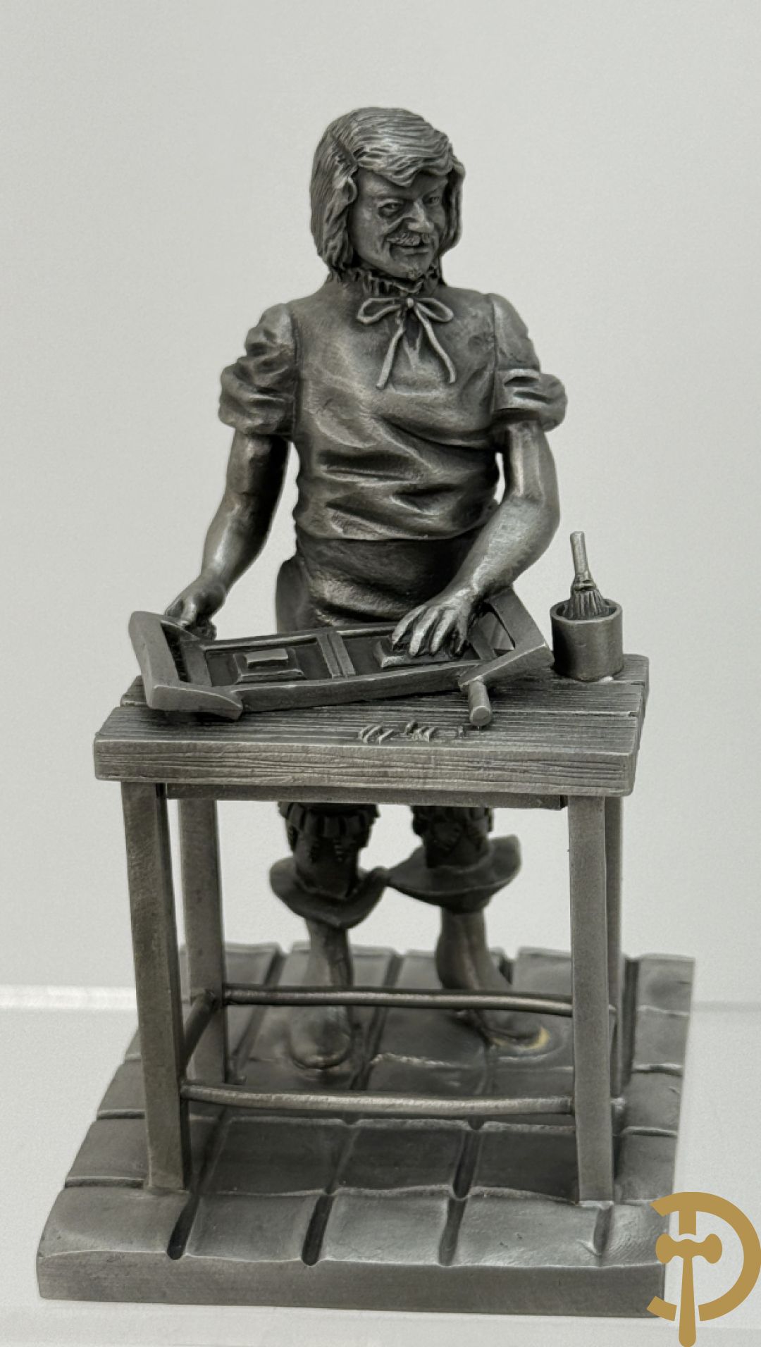 Twaalf tinnen ambachten, gestempeld van Franklin Mint