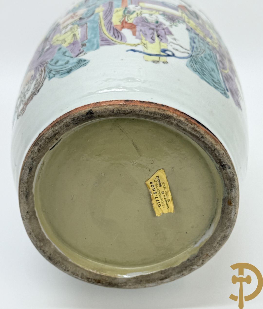 Chinese porseleinen vaas met decor van geisha