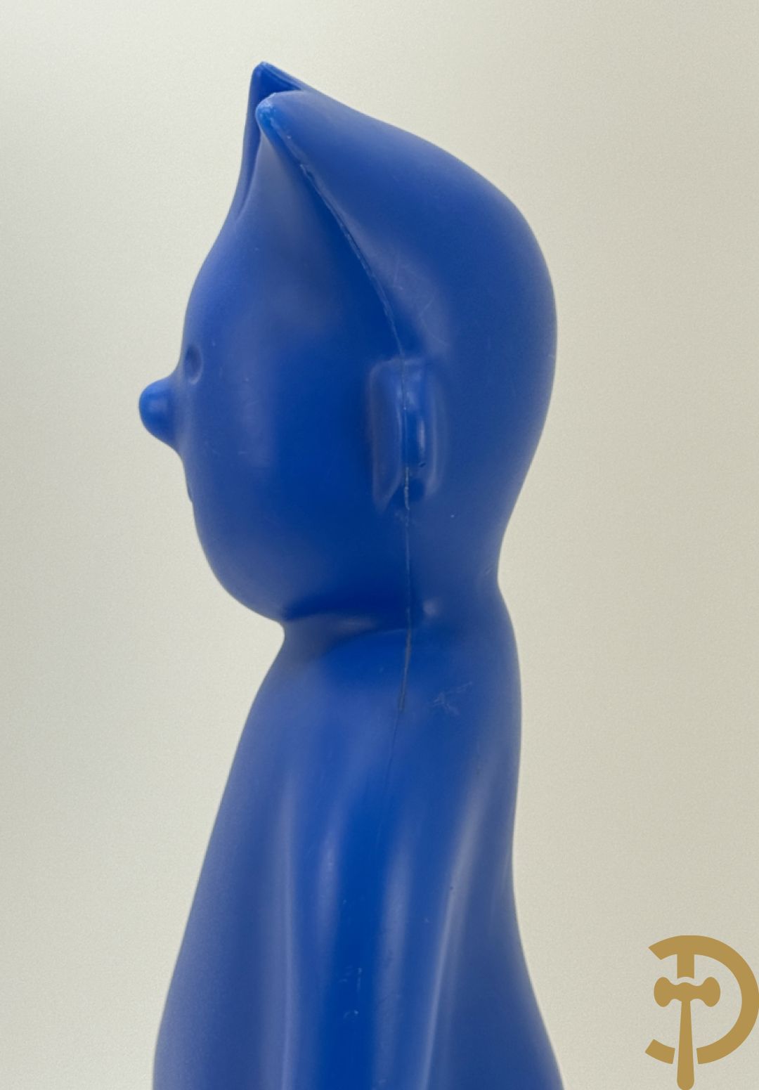 Staande lampadaire in blauwe plexi van Kuifje, gemerkt Interconcept designed by Harry Grieshaeber