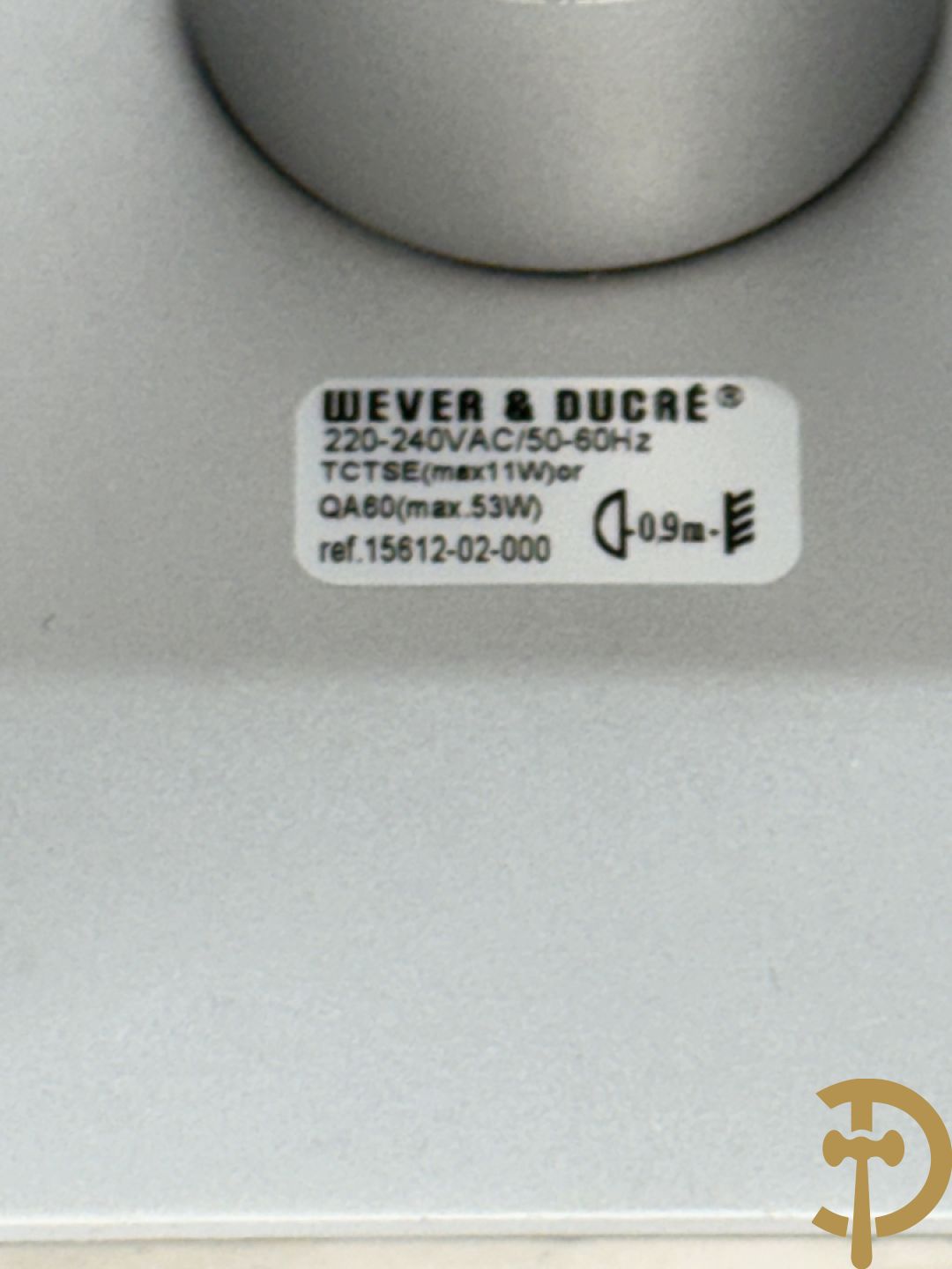 Paar wandlampen in zilverkleur naar Jules Wabbes, uitgegeven door Wever & Ducré