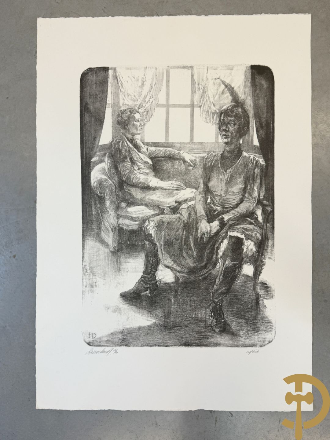 DRIESSCHAERT H. get. Kunstmap met 15 lithografieën met inleidend woord van Gaby Gyselen - 17/40 + DRIESSCHAERT getekend 