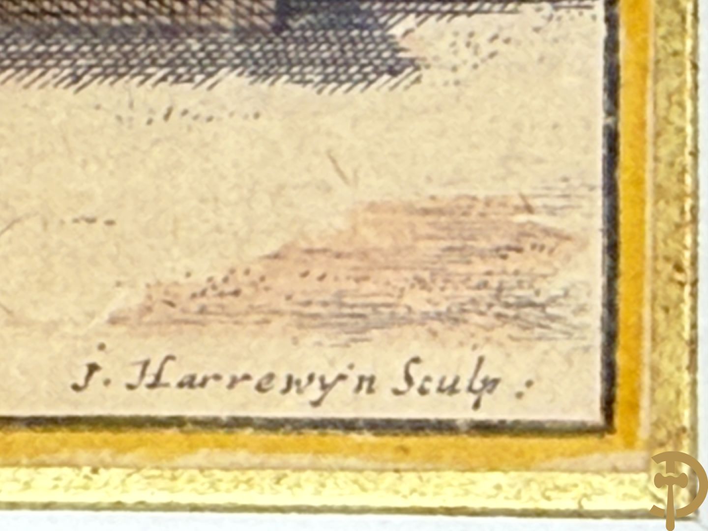 Handgekleurde kopergravure van de Kouter Gent uit Sanderus + handgekleurde kopergravure van Gravensteen uit Sanderus