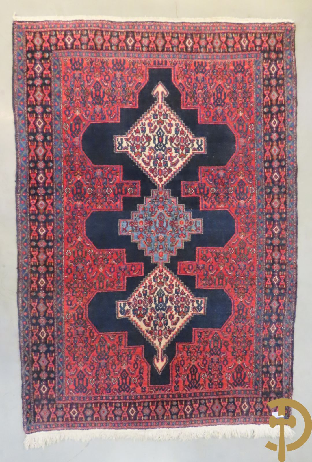 Perzisch handgeknoopt tapijt Senneh + Oosters handgeknoopt Bidjar + Oosters handgeknoopt tapijt Senneh