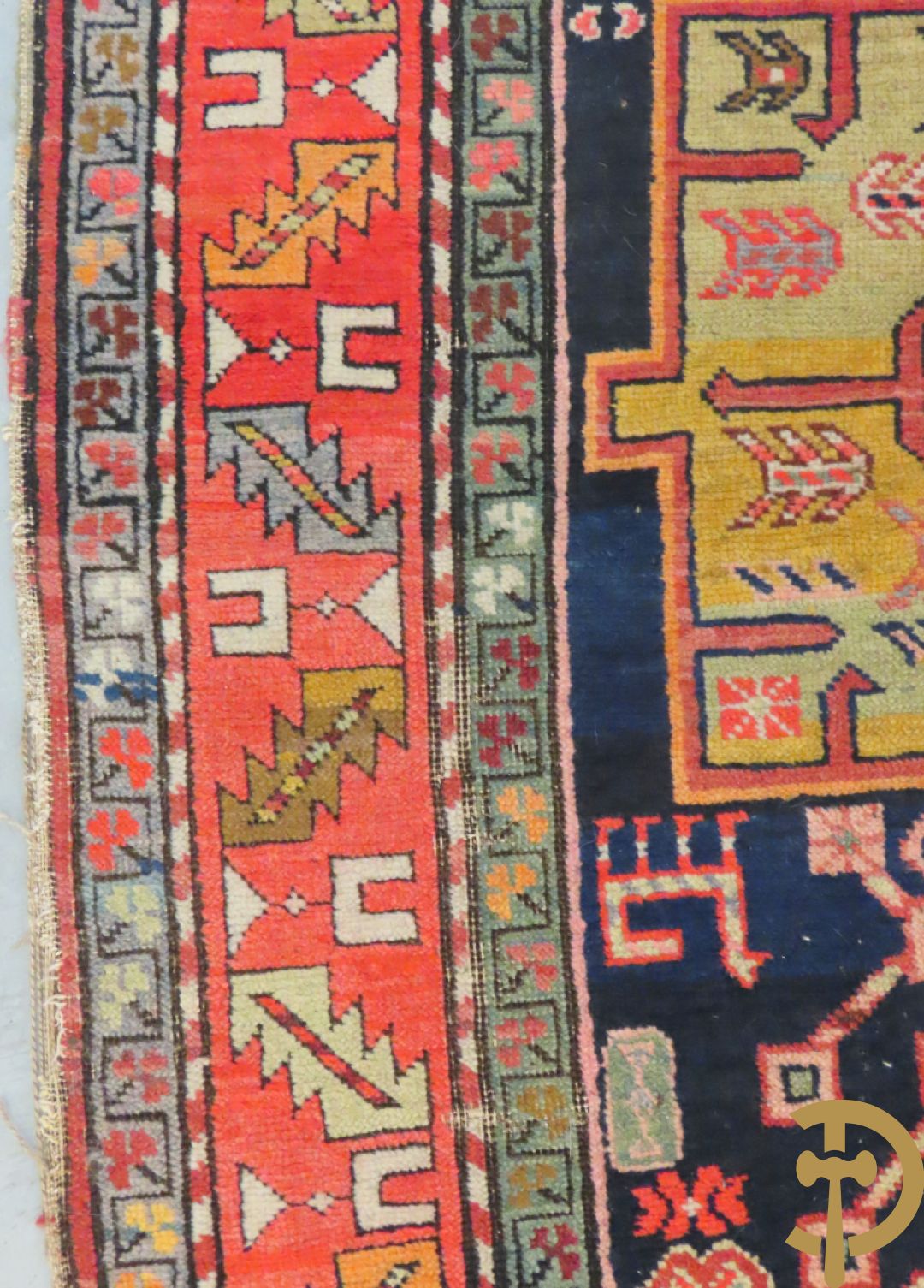 Drie oosterse handgeknoopte tapijten Kaukasus