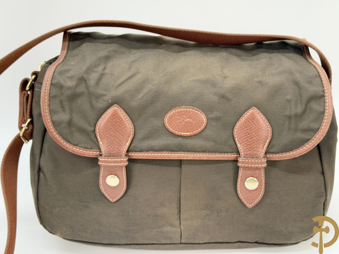 Lederen handtas Longchamp + 2 nylon handtassen Longchamp