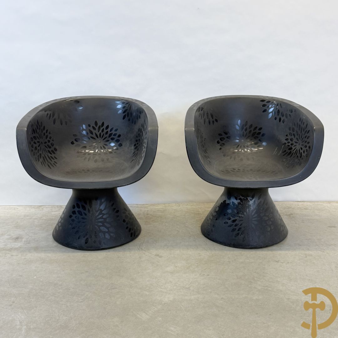 Paar plexi armzetels Zanotta, model Dora Outdoor