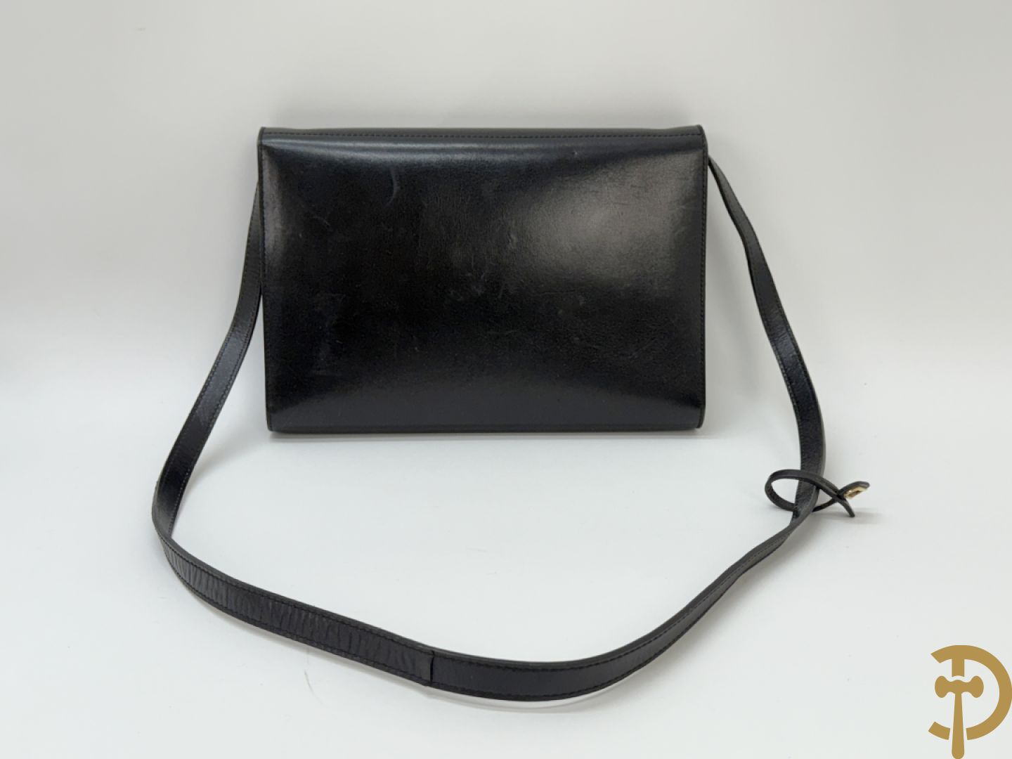 Twee vintage Delvaux handtassen (zwart en bruin) + geldbeugel + lege doosjes