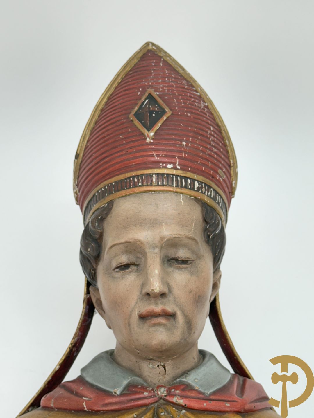 Gepolychromeerde houtsculptuur 