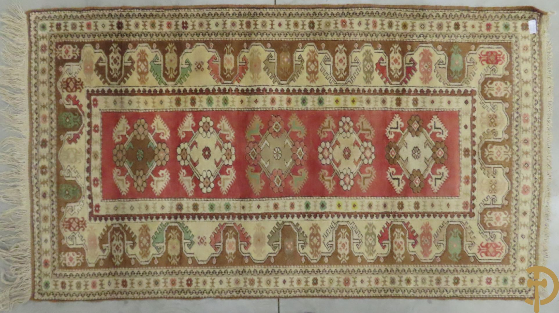 Turkse handgeknoopte Hamadan + oosters handgeknoopt tapijt met dierenmotieven