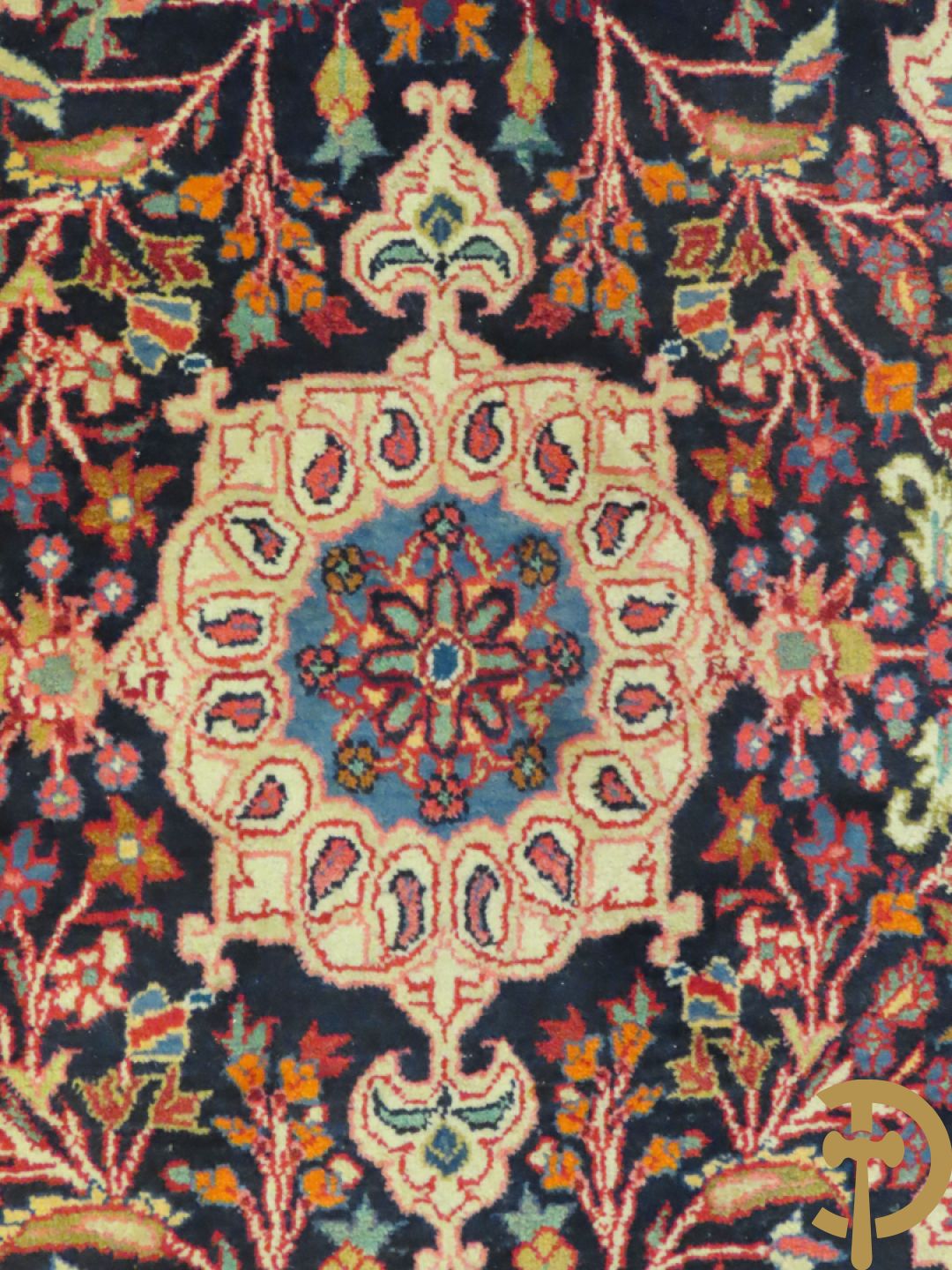 Vier Perzische kleine oosterse handgeknoopte tapijten w.o. 1 Bidjar en 3 Hamadan