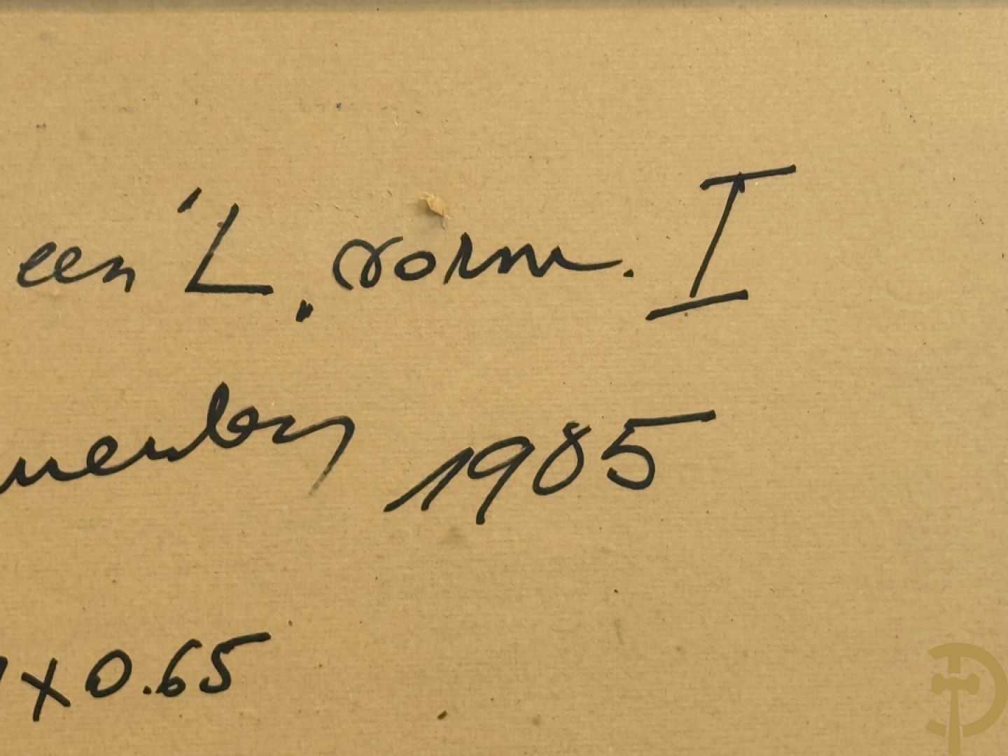 VERMEULEN NOËL getekend verso 1985 