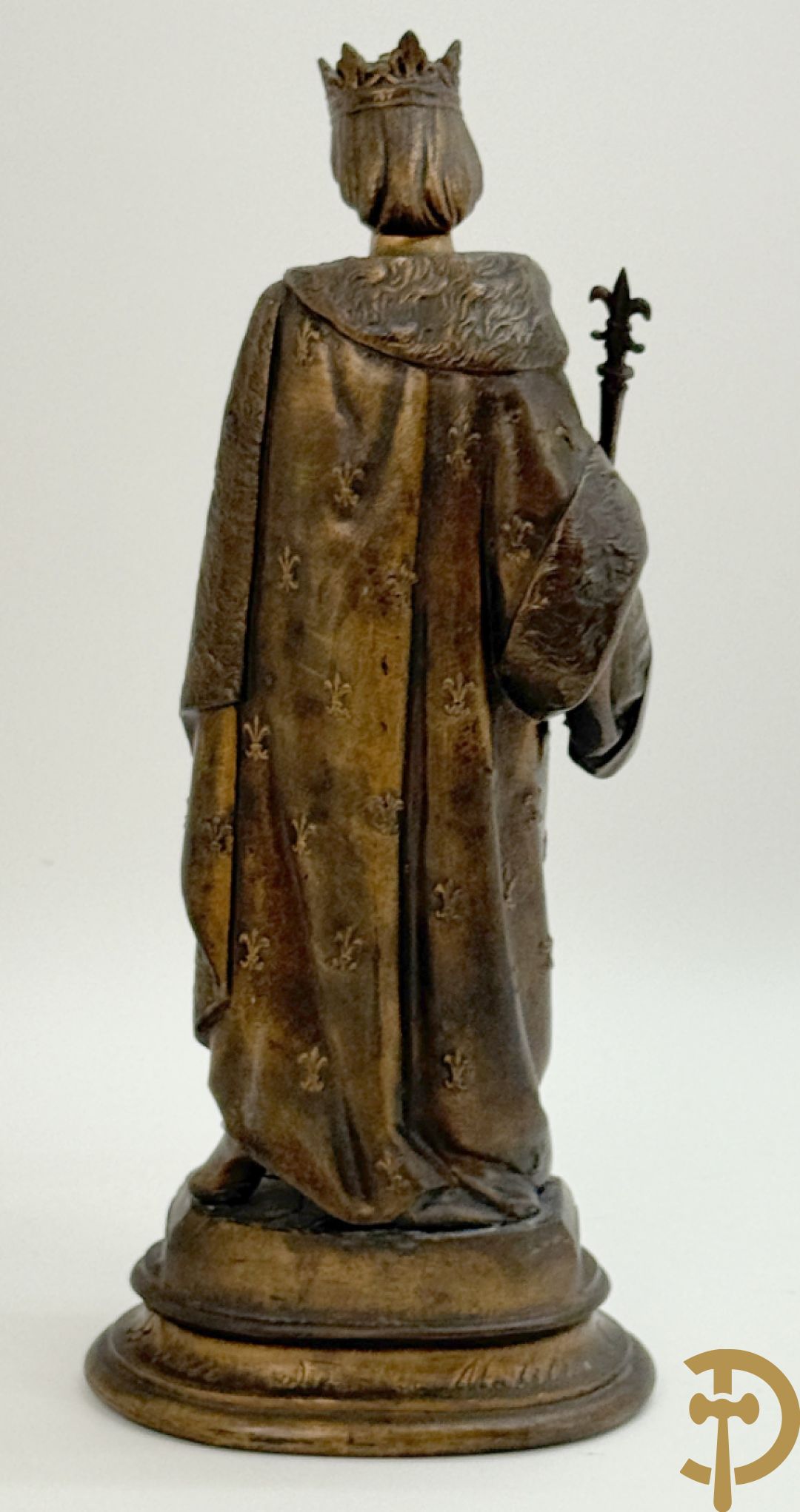 Verguld beeld van Sint-Louis in zamak