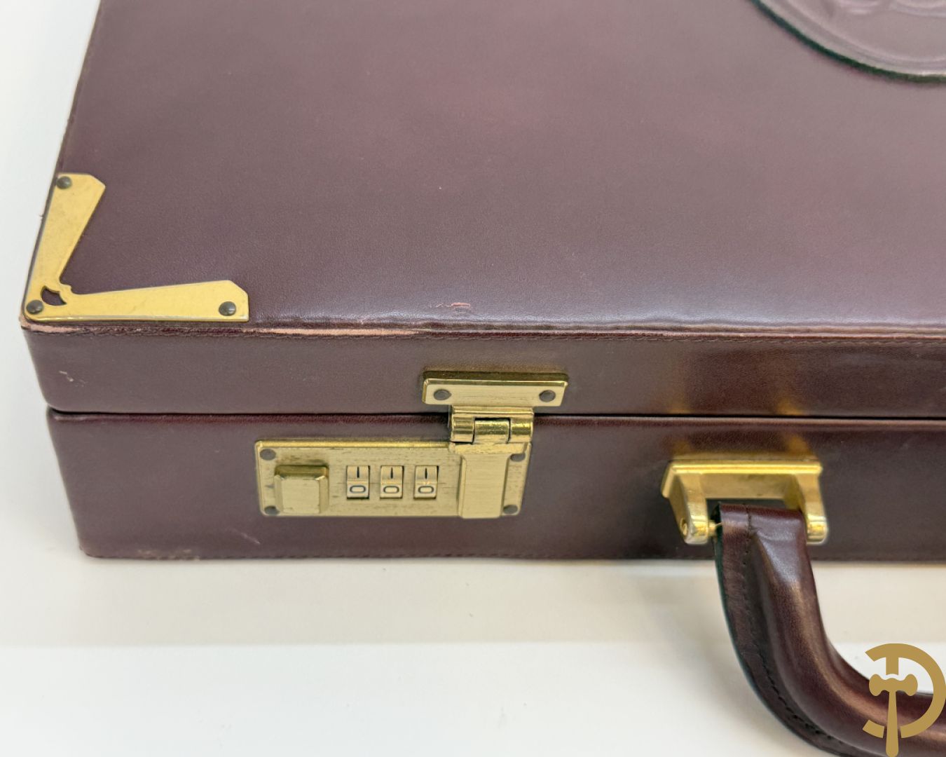 Bordeaux lederen aktentas Cartier + handtas Cartier
