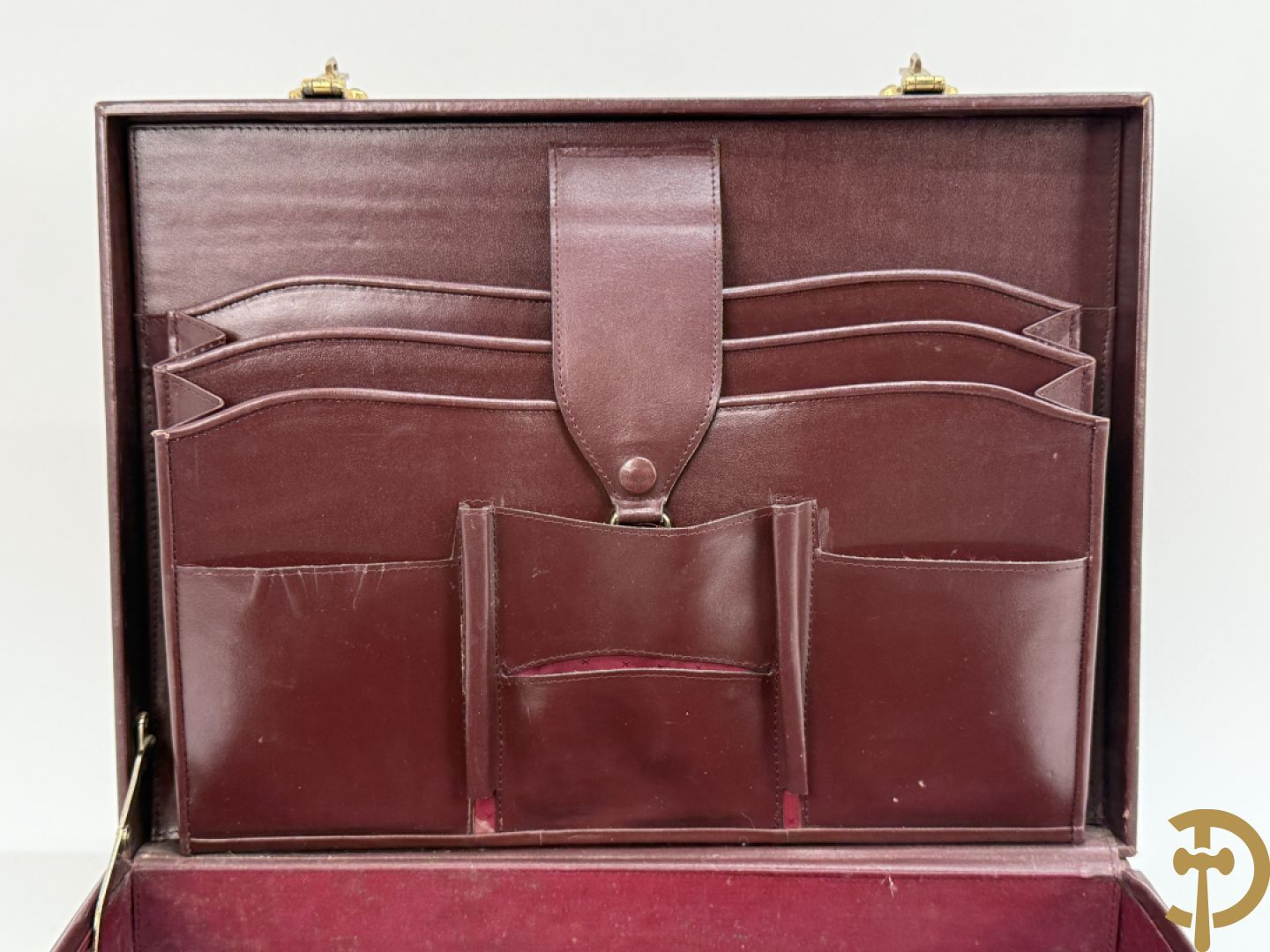 Aktentas in bordeaux leder, Cartier