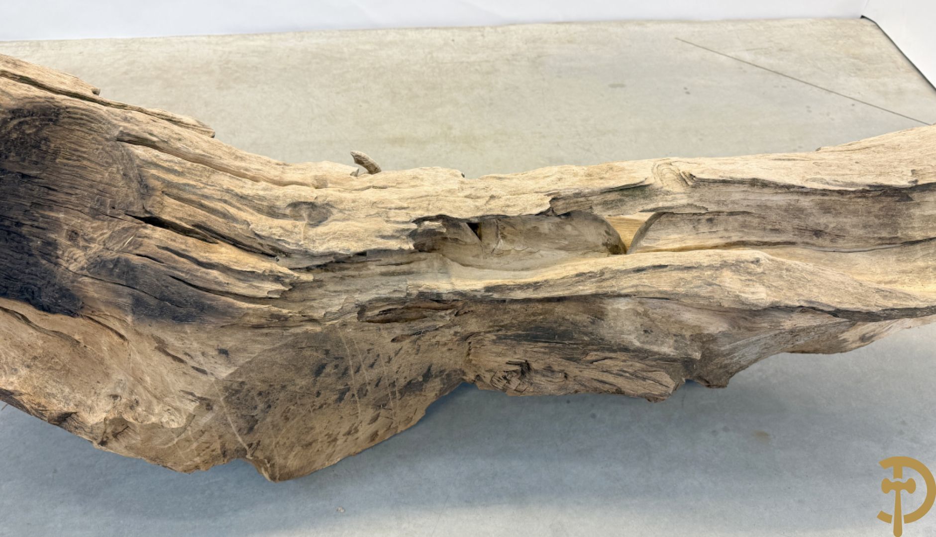 Teakhouten Aziatische sculptuur van groep olifanten