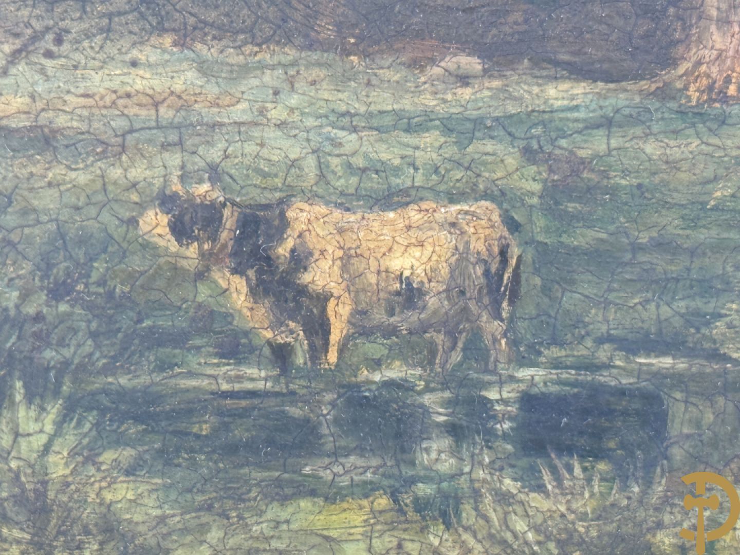 Onleesbaar getekend rechts onder 