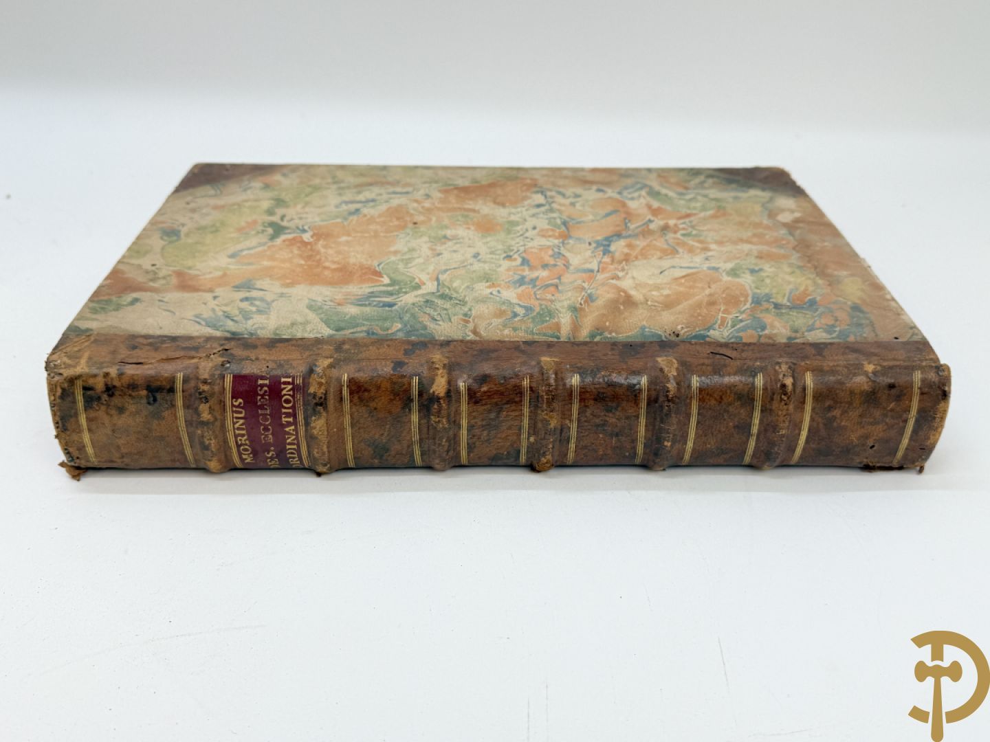 Reeks oude theologische boeken met lederen kaft 17e-18e w.o. Moralis Christiana, Missale Romanum  en Bibliorum Concordantia