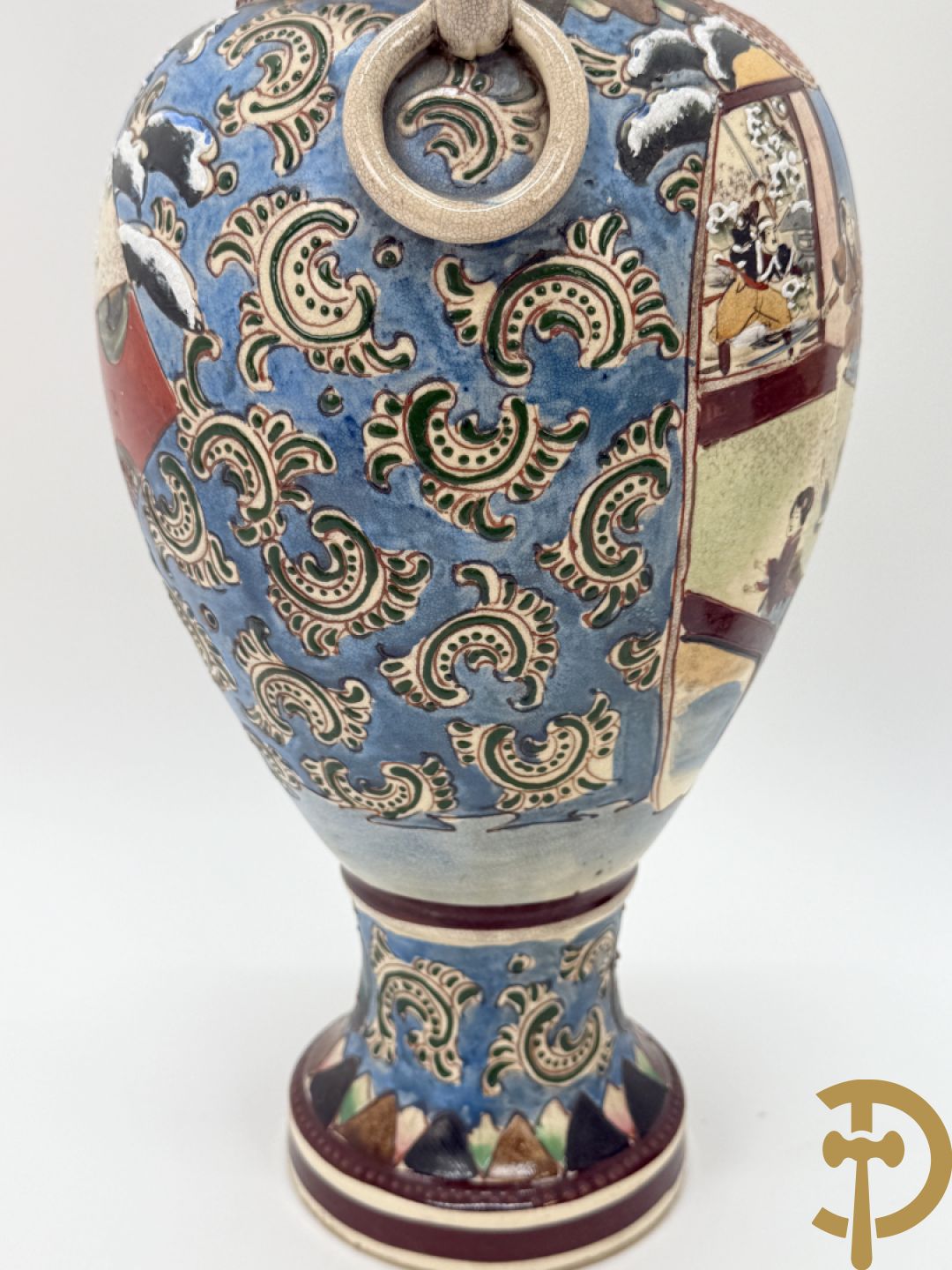 Paar Satsumat vazen met krijgertaferelen