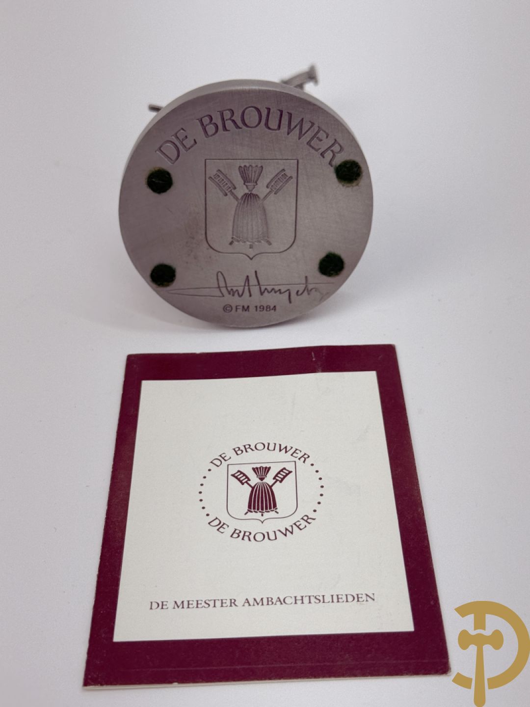 Twaalf tinnen ambachten, gestempeld van Franklin Mint