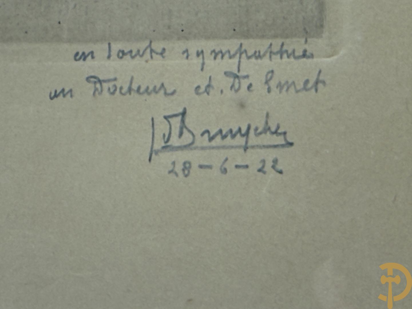 DE BRUYCKER J. (Jules) getekend 28-6-22 