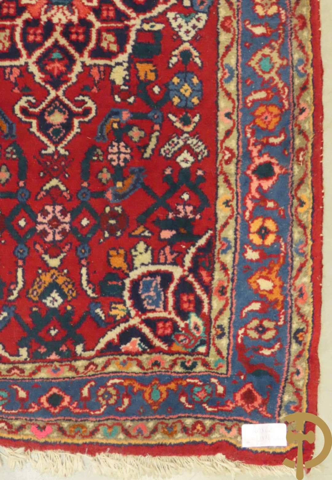 Vier Perzische kleine oosterse handgeknoopte tapijten w.o. 1 Bidjar en 3 Hamadan