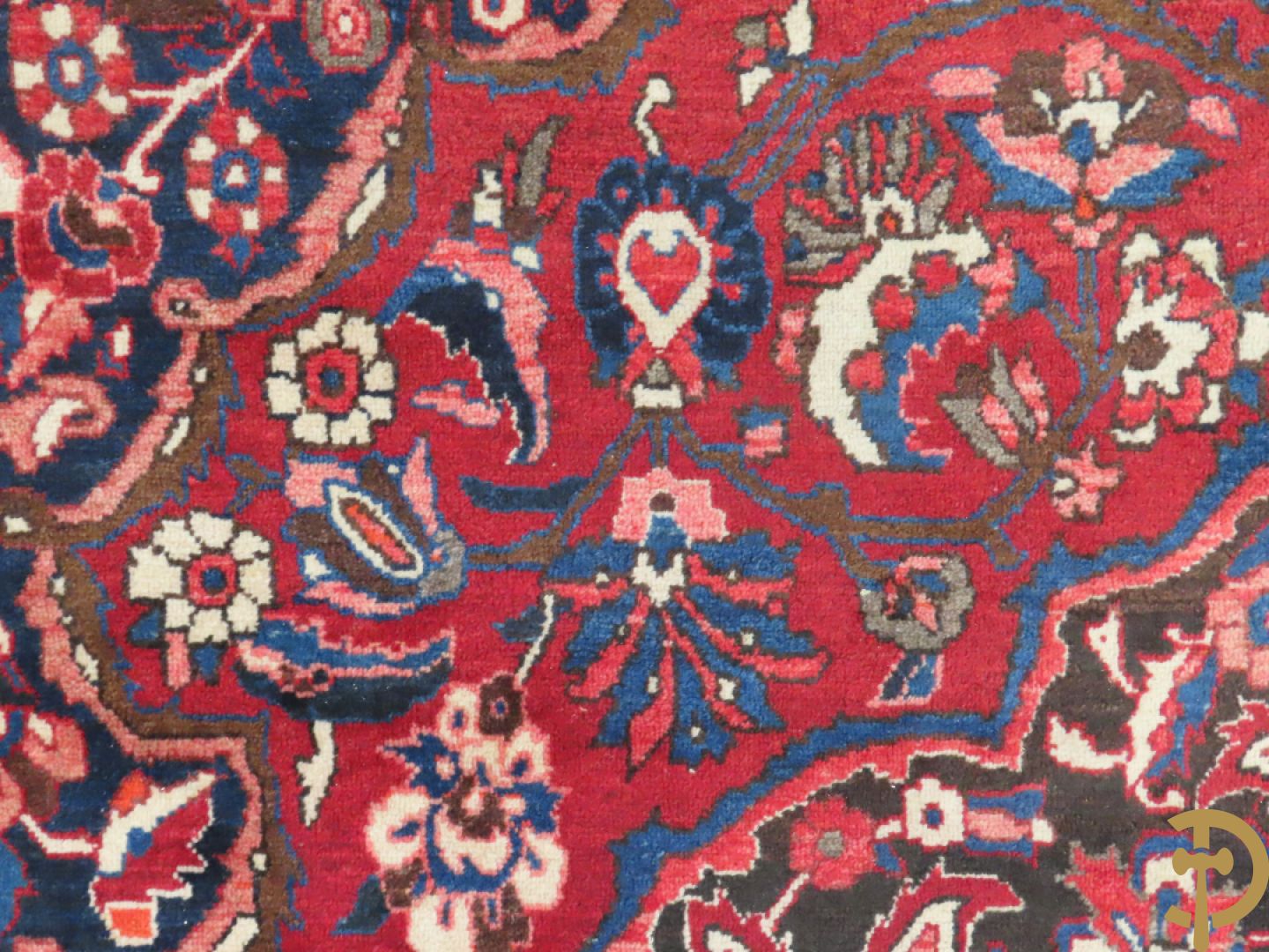 Oosters handgeknoopt tapijt met bloemenpatronen, Saman