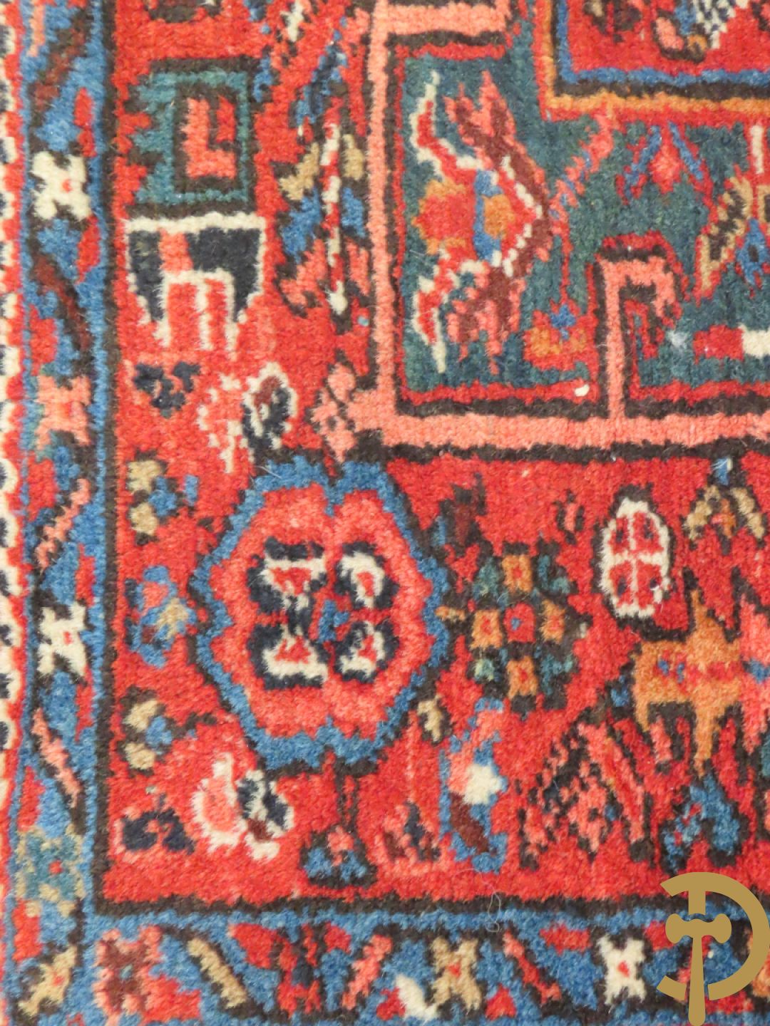 Twee oosterse handgeknoopte tapijten Heriz