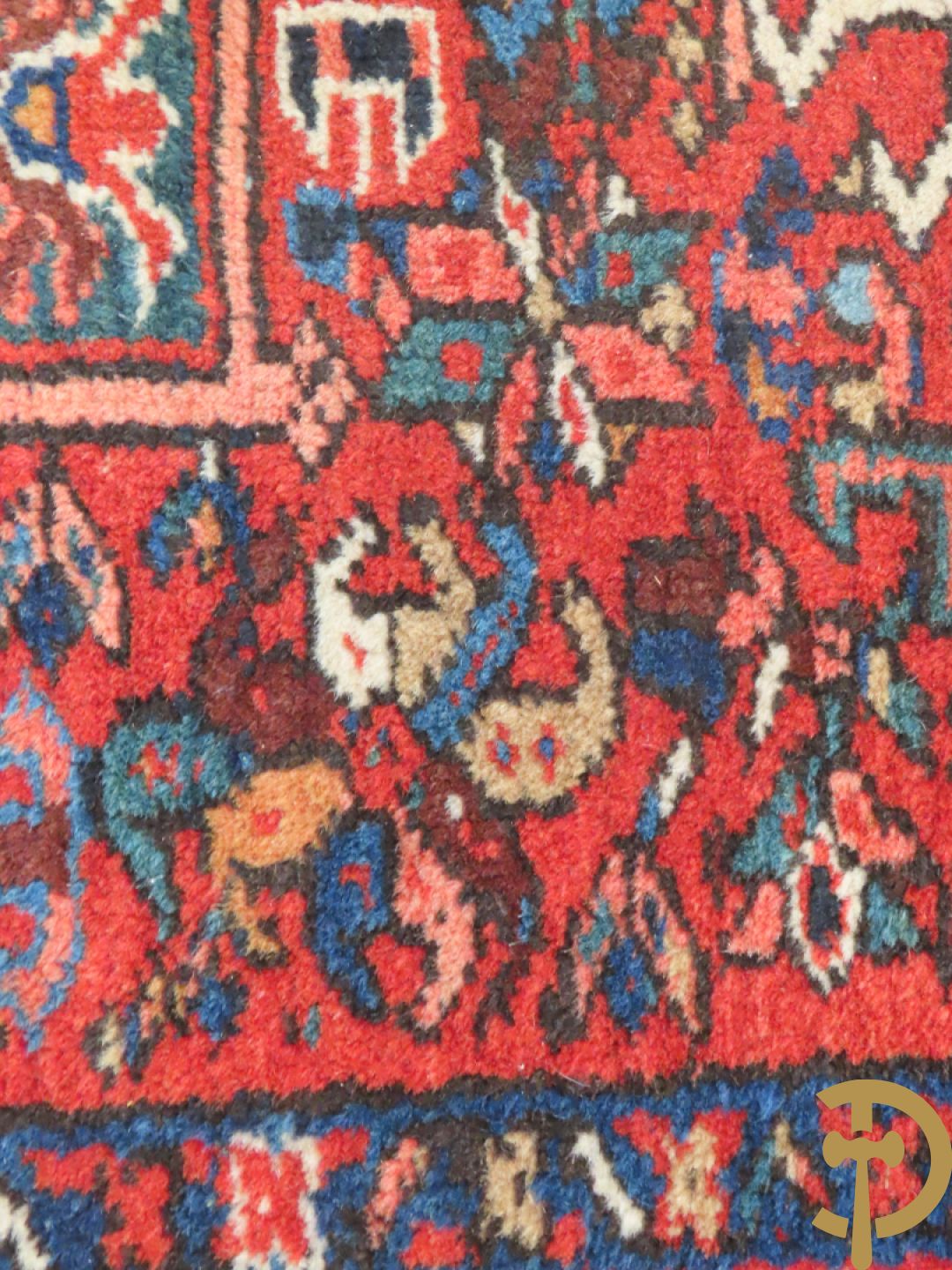 Twee oosterse handgeknoopte tapijten Heriz