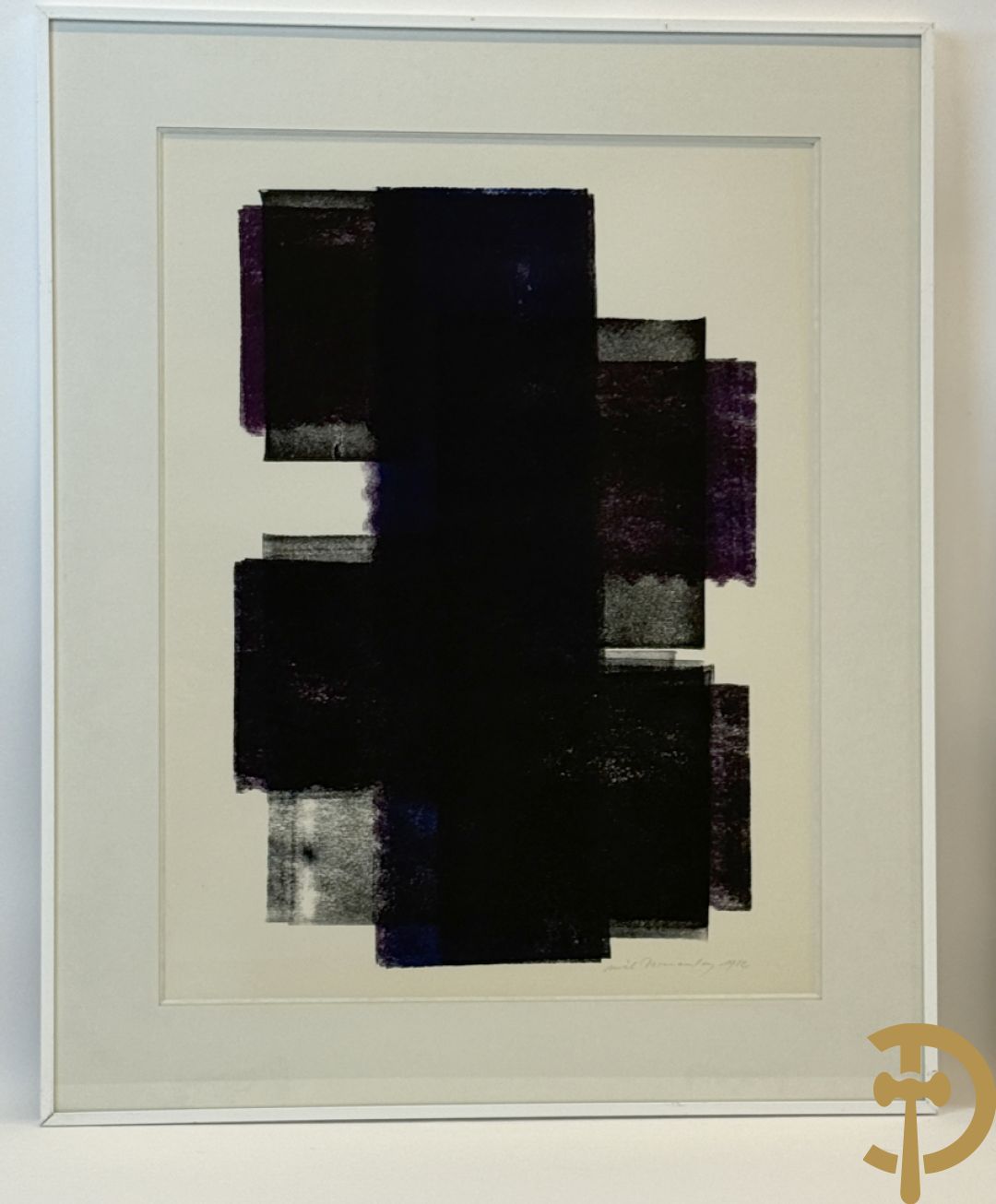 VERMEULEN NOËL getekend 1982 - drieluik acrylverf op papier