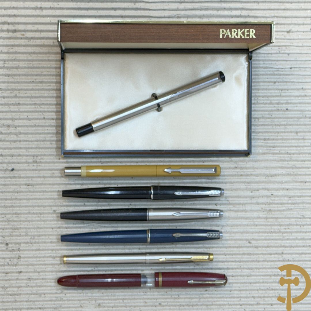 Zeven vulpennen Parker
