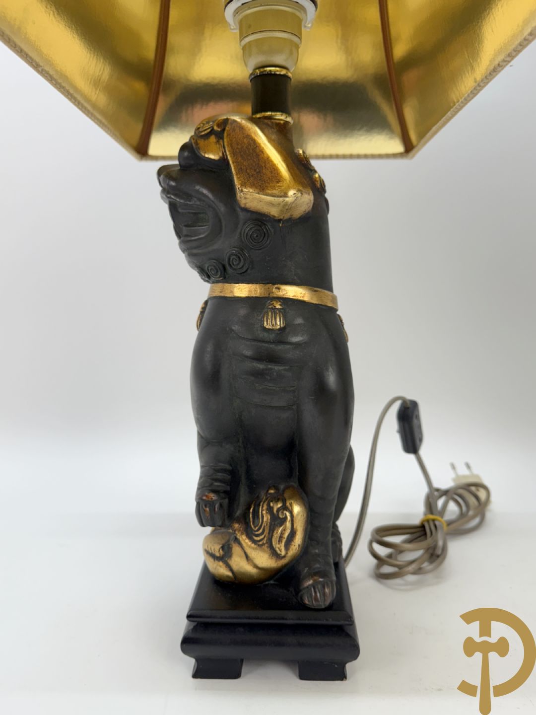 Paar fo-honden in keramiek gemonteerd als lampadaire