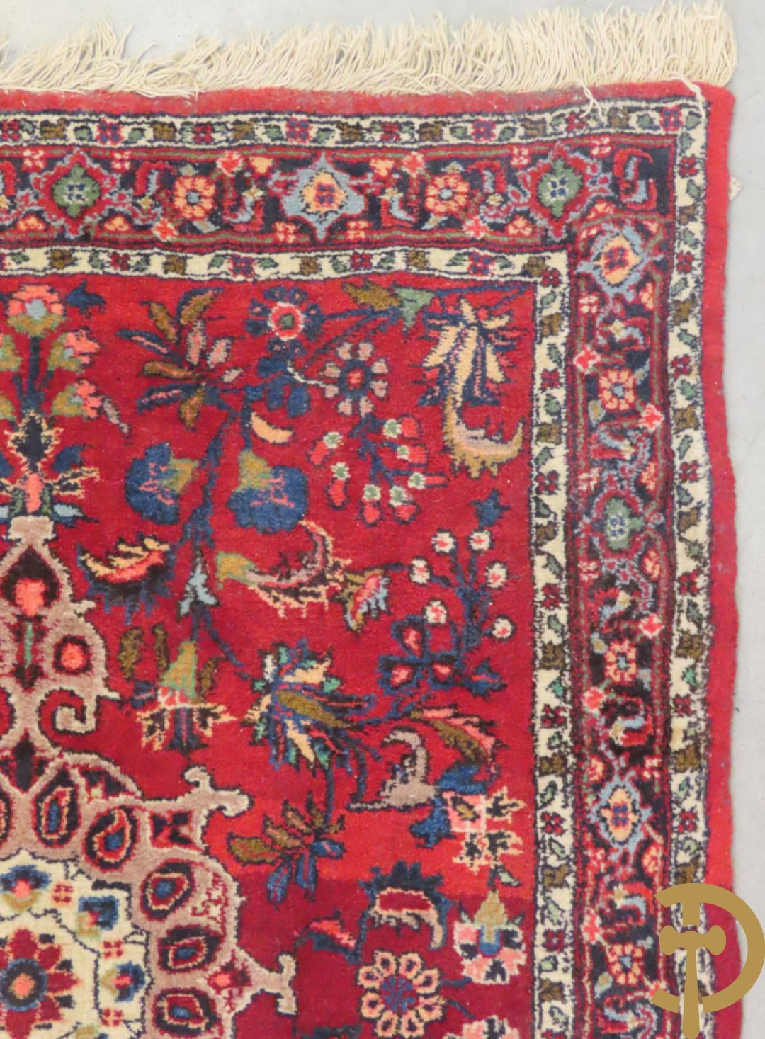 Vier Perzische kleine oosterse handgeknoopte tapijten w.o. 1 Bidjar en 3 Hamadan