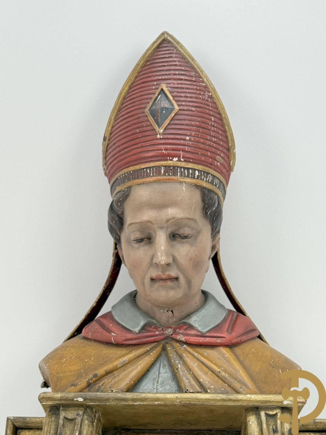 Gepolychromeerde houtsculptuur 