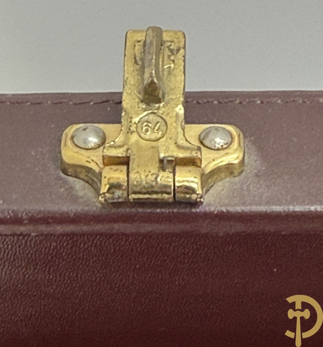 Aktentas in bordeaux leder, Cartier