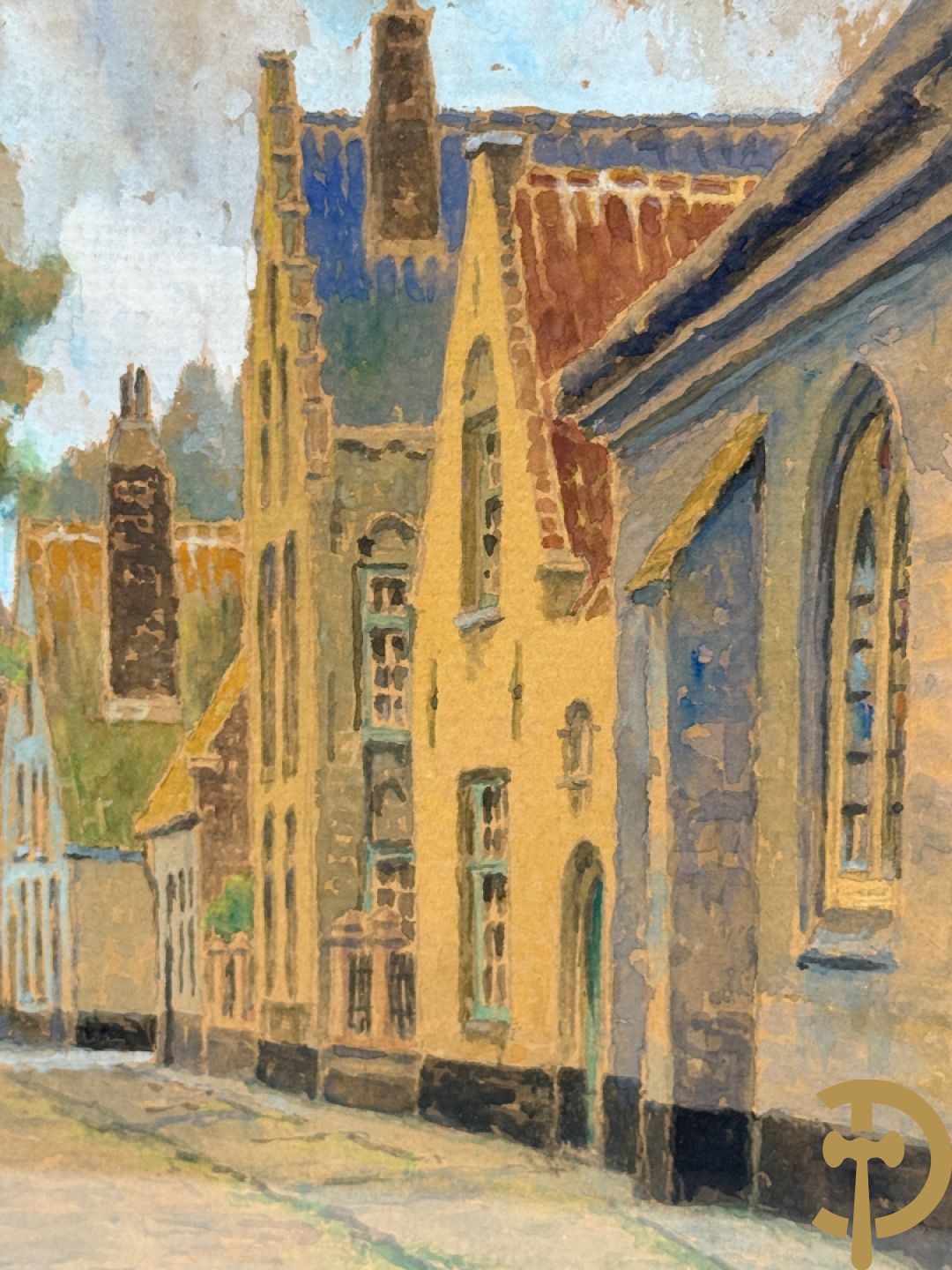 CLERENS Jef getekend Beguinage Bruges 