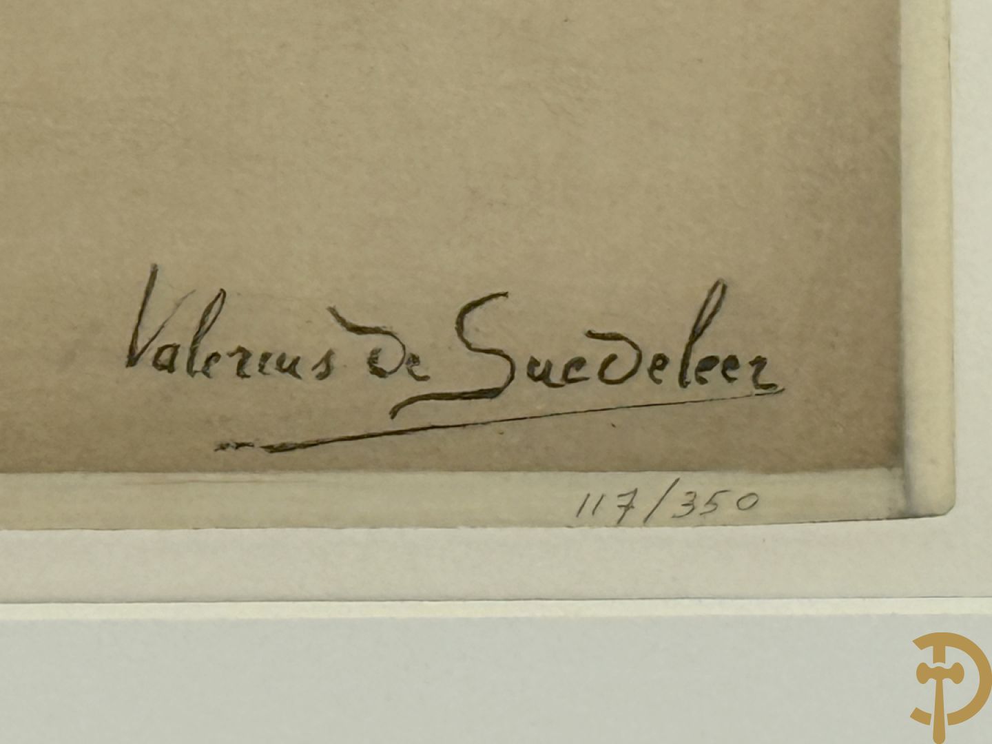 DE SAEDELEER Valerius in de plaat getekend 