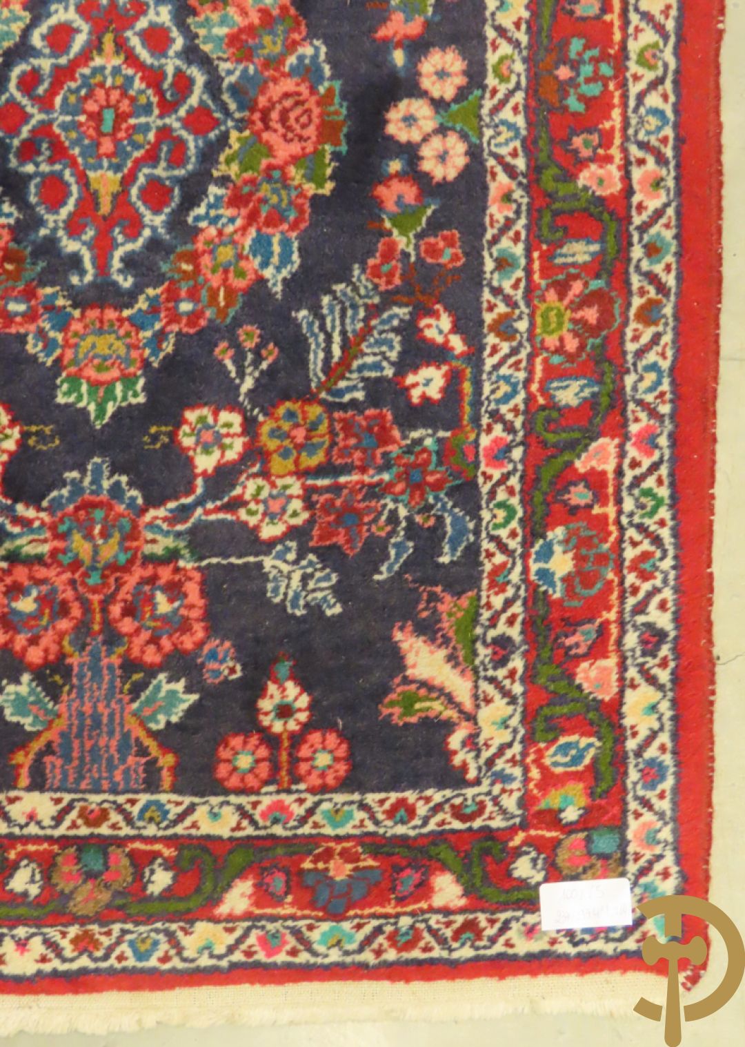 Vier Perzische kleine oosterse handgeknoopte tapijten w.o. 1 Bidjar en 3 Hamadan