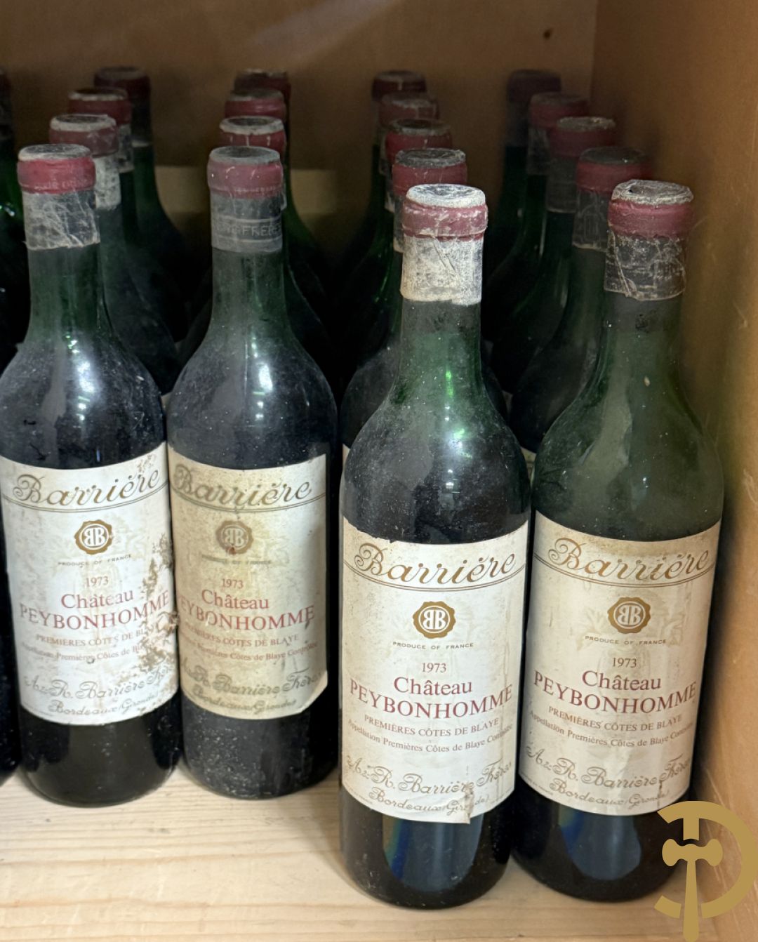 28 flessen Chateau Peybonhomme gebotteld door Barrière, 1973