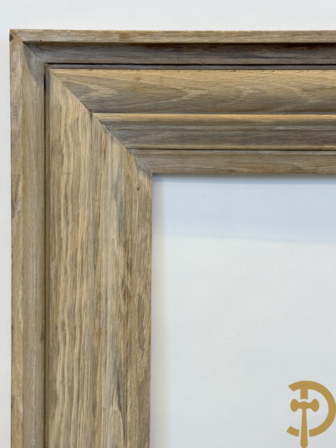 Eiken schouwmantel met gestoken molures